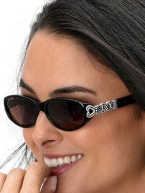 Brighton Sabrina Sunglasses with Silver Heart Accents